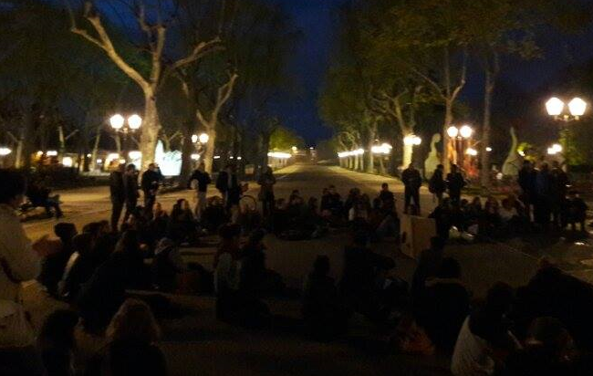 A.G Nuit Debout Montpellier à l'esplanade Charles de Gaulle.