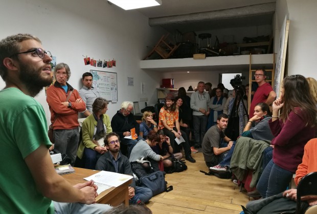 Réunion à la Cagette Montpellier. C.P : S.B