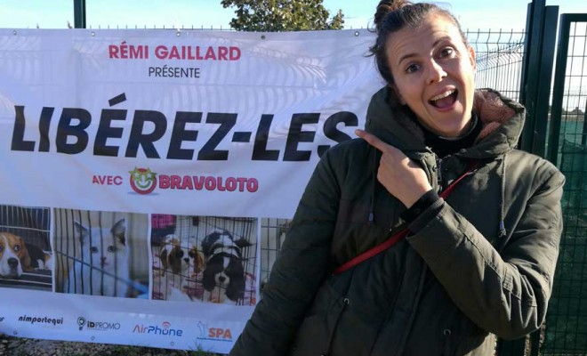 Nicole Ferroni de passage à la SPA de Villeneuve-Les-Maguelon. C.P : S.B