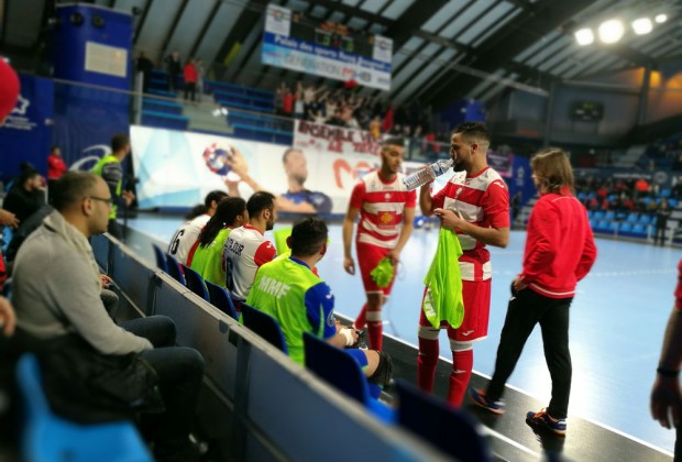 Le banc du MMF lors du match contre KB United au Palais des sports René Bougnol à Montpellier. C.P : S.B