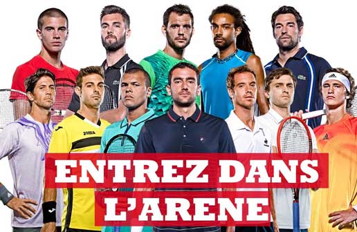 Affiche de la 7ème édition de l'Open sud de France Montpellier.