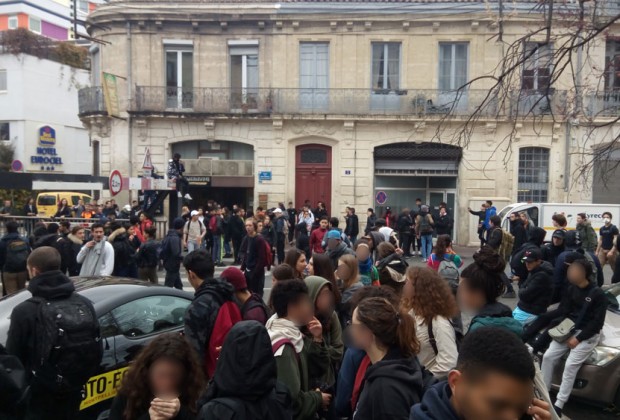 Manifestation lycéenne en soutien à Théo - 23 février 2016 Montpellier