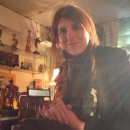 Charlotte Marchandise, candidate à l'élection présidentielle 2017 de passage à Montpellier.