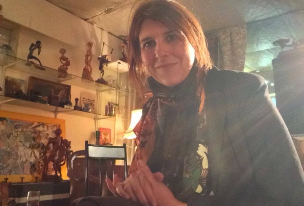 Charlotte Marchandise, candidate à l'élection présidentielle 2017 de passage à Montpellier.