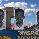 Cortège réfugié de « La marche pour la justice et la dignité » le 19 mars 2017 à Montpellier – Crédit photo Le Nouveau Montpellier