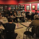 Réunion préparatoire de Jour Debout durant les rencontres du nouveau monde Montpellier au bar Le Dôme. C.P : C.A