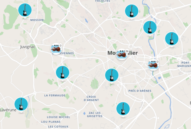 Carte fête de la musique