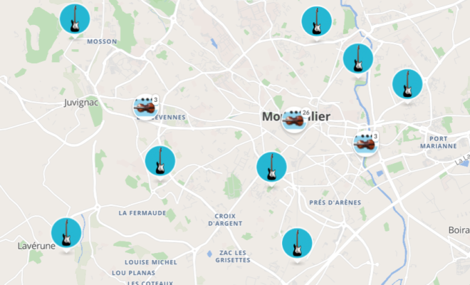 Carte fête de la musique