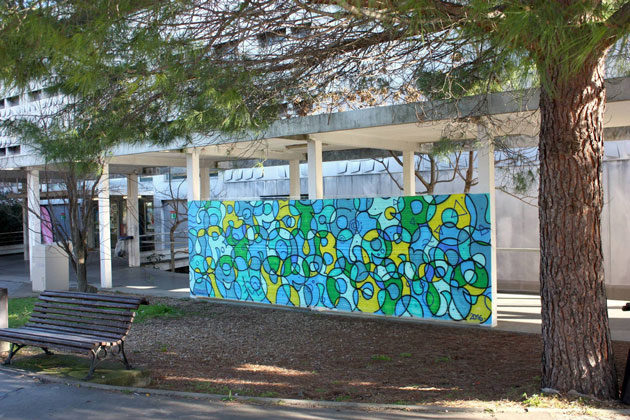 Cellograff street art de Salamech - JPO de l'Université de Montpellier 2016 - Campus Triolet © Crous Montpellier-Occitanie