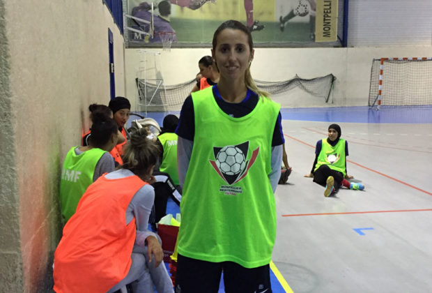 Nora Hamou à l'entrainement du MMF au gymnase Marcel Cerdan. C.P : F.A