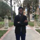 H. F. Diané dans son "havre de paix" à la maison des Relations Internationales Montpellier. C.P : F.A