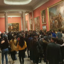 Le public devant les collections du musée Fabre durant la Nocturne étudiante. C.P : I.A