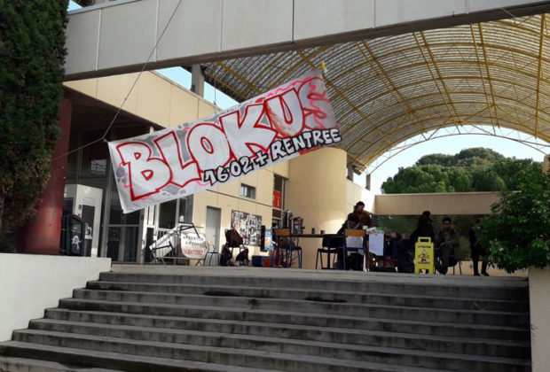 Des étudiants bloquent l'Université Paul-Valéry le 15 février dernier pour protester contre le Plan étudiants