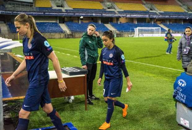 Les joueuses du MHSC déçues après la défaite contre Chelsea