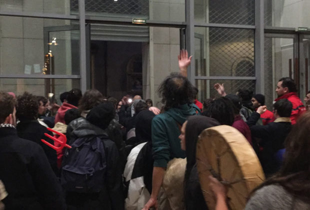 Une occupation de la Faculté de Droit et de Science Politique qui a engendré plusieurs moments de tension. C.P : F.A
