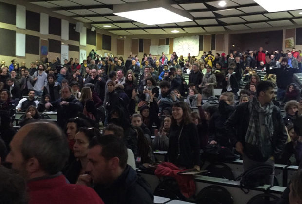 Une matinée sous ambiance électrique jeudi, lors du rassemblement des personnels de l'Université Paul Valéry.