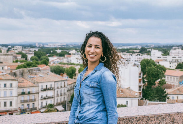 Samia Saadani de Hrach is beautiful, sur le toit du Corum à Montpellier.