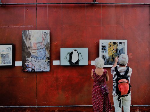 Exposition au festival arabesques de la caravane culturelle syrienne. CP : Alice Fiedler