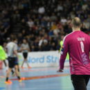 Malgré de nombreux arrêts, Gérard Vincent a cédé face aux vagues d'assaut catalanes cp: MHB