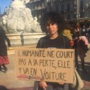 Katia, une des organisatrices de la grève pour le climat à Montpellier. C.P : L.G