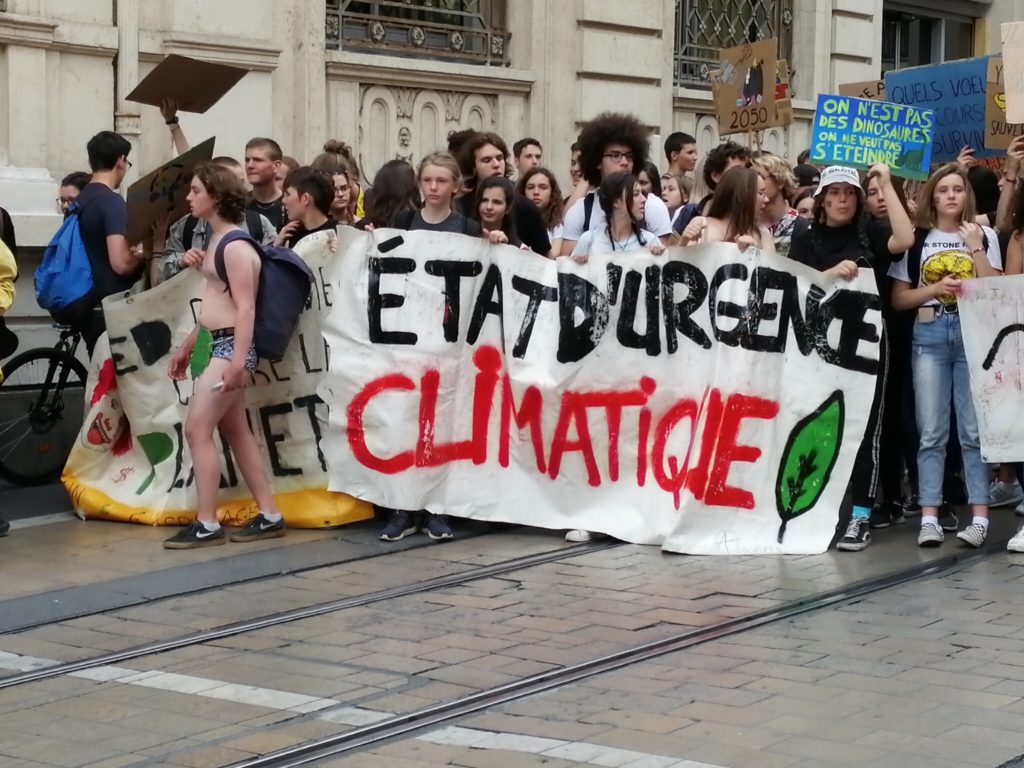 La jeunesse en grève pour le climat à Montpellier. C.P : Y.S